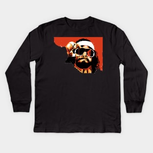 Macho Man With Sunglasses Kids Long Sleeve T-Shirt